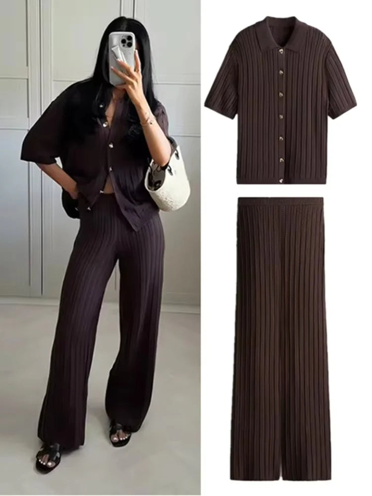 Knitted Pants 2-piece Set