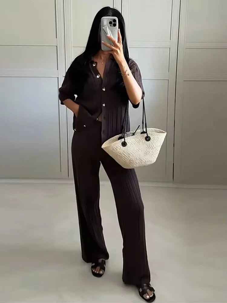 Knitted Pants 2-piece Set